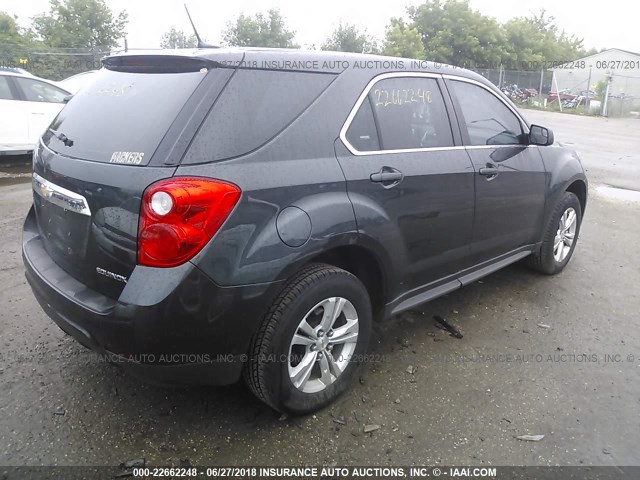 2GNALBEK0D1214473 - 2013 CHEVROLET EQUINOX LS GRAY photo 4