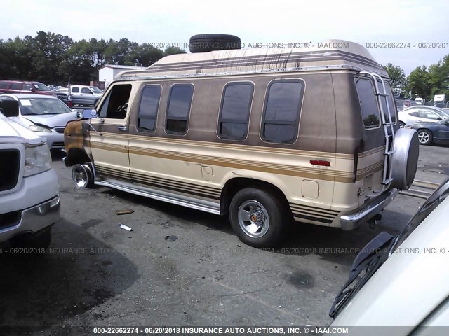 1FTEE14H8EHC14529 - 1984 FORD ECONOLINE E150 VAN BROWN photo 3