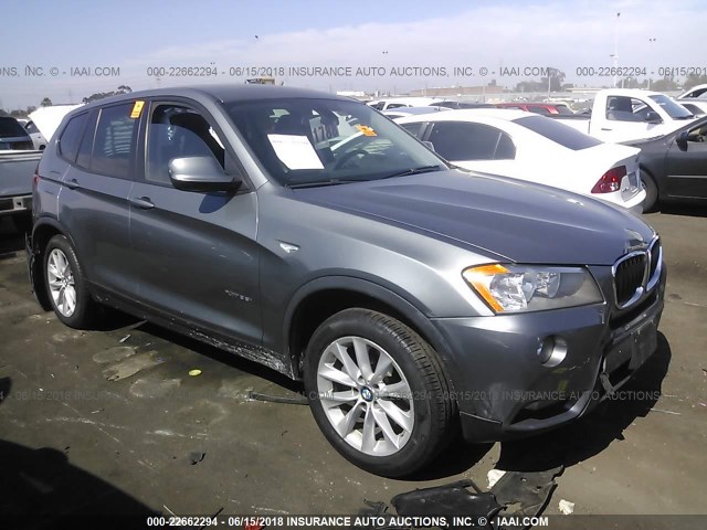 5UXWX9C58E0D38272 - 2014 BMW X3 XDRIVE28I GRAY photo 1