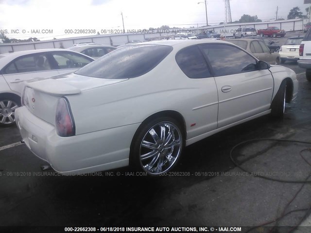 2G1WX12KX49300207 - 2004 CHEVROLET MONTE CARLO SS თეთრი ფოტო 4