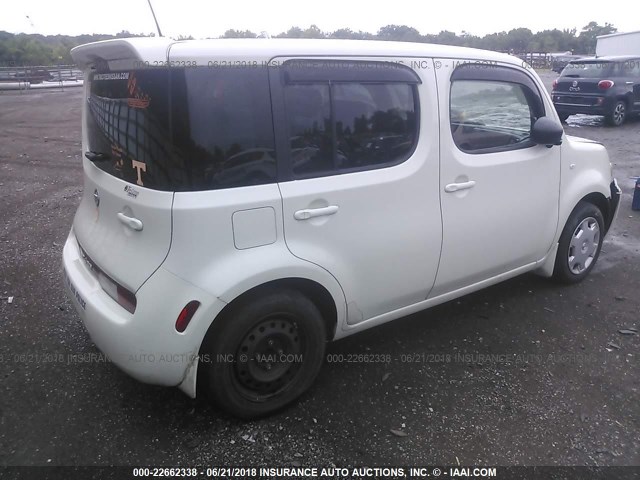 JN8AZ2KR6AT167064 - 2010 NISSAN CUBE S/SL/KROM WHITE photo 4