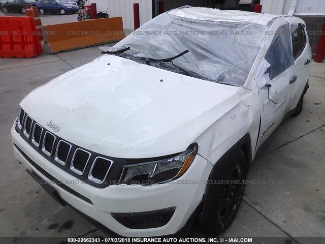 3C4NJCAB6JT263389 - 2018 JEEP COMPASS SPORT WHITE photo 6