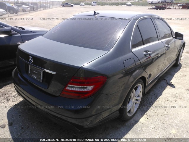 WDDGF4HB9EA930304 - 2014 MERCEDES-BENZ C 250 GRAY photo 4