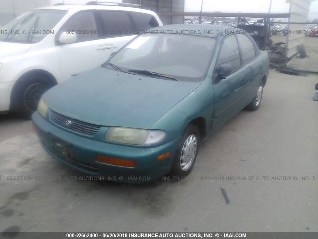 JM1BB1413T0363828 - 1996 MAZDA PROTEGE DX/LX/ES GREEN photo 2