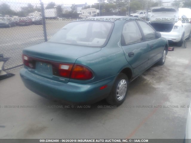 JM1BB1413T0363828 - 1996 MAZDA PROTEGE DX/LX/ES GREEN photo 4