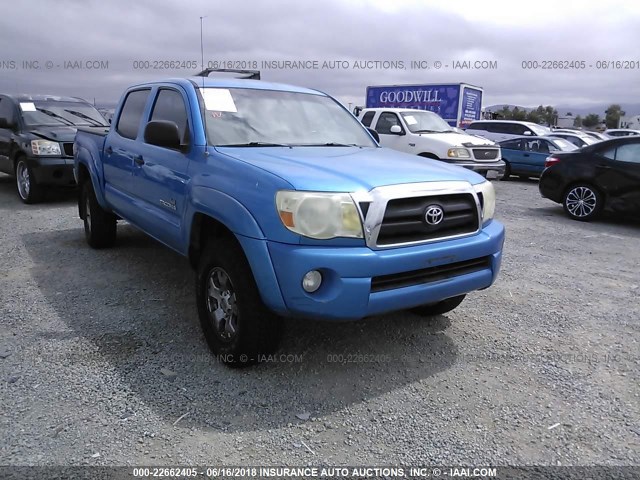5TELU42NX6Z219753 - 2006 TOYOTA TACOMA DOUBLE CAB ლურჯი ფოტო 1