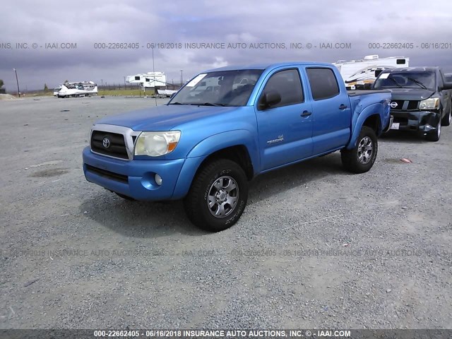 5TELU42NX6Z219753 - 2006 TOYOTA TACOMA DOUBLE CAB BLUE photo 2