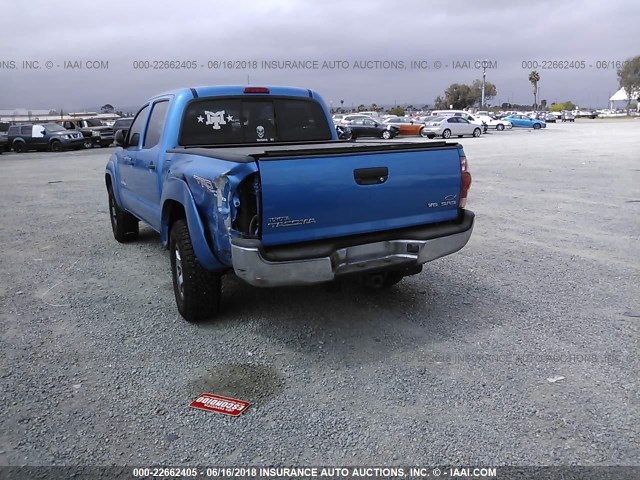 5TELU42NX6Z219753 - 2006 TOYOTA TACOMA DOUBLE CAB ლურჯი ფოტო 3