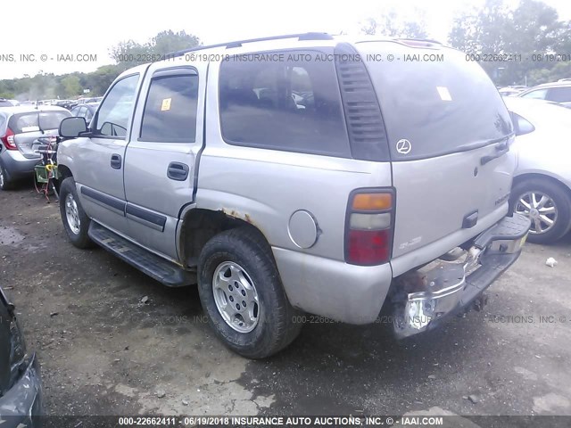 1GNEK13T94J216822 - 2004 CHEVROLET TAHOE K1500 SILVER photo 3