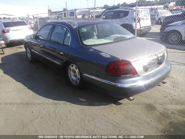 1LNFM97VXWY604200 - 1998 LINCOLN CONTINENTAL  Dark Blue photo 3