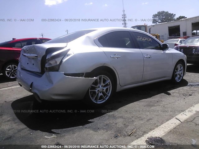 1N4AA5AP5CC861919 - 2012 NISSAN MAXIMA S/SV SILVER photo 4