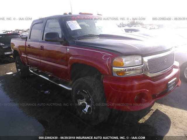 1GTHK23255F856257 - 2005 GMC SIERRA K2500 HEAVY DUTY RED photo 1