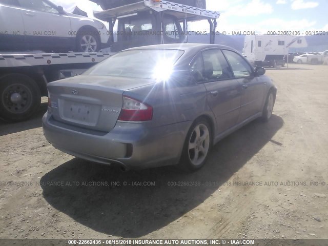 4S3BL616087210526 - 2008 SUBARU LEGACY 2.5I GRAY photo 4