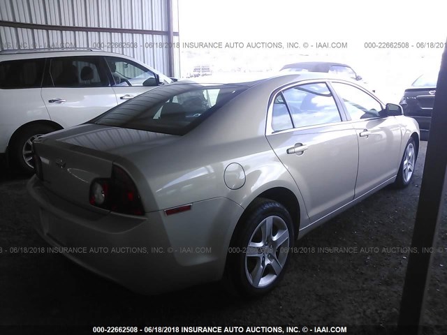 1G1ZA5EU7CF316180 - 2012 CHEVROLET MALIBU LS GOLD photo 4