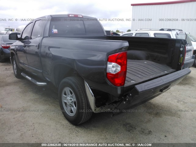 5TFRW5F15GX197848 - 2016 TOYOTA TUNDRA DOUBLE CAB SR/SR5 GRAY photo 3