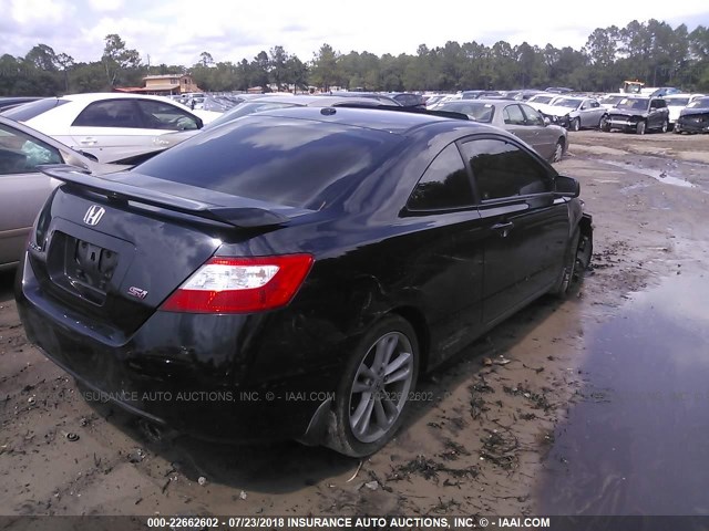 2HGFG21568H705888 - 2008 HONDA CIVIC SI BLACK photo 4