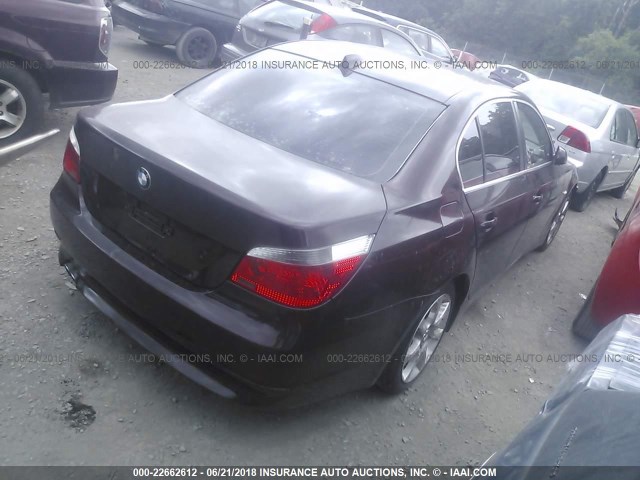 WBANF73537CU23438 - 2007 BMW 530 XI PURPLE photo 4