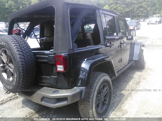 1C4HJWEG9GL322332 - 2016 JEEP WRANGLER UNLIMITE SAHARA BLACK photo 4