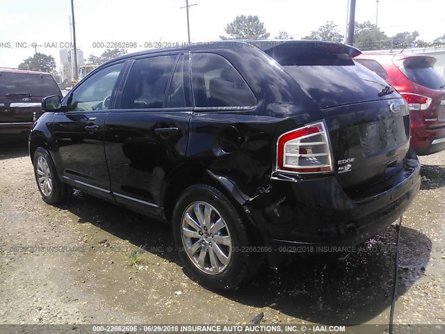 2FMDK38C79BA69710 - 2009 FORD EDGE SEL BLACK photo 3