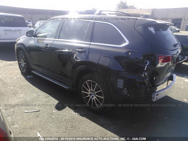 5TDJZRFH0JS807841 - 2018 TOYOTA HIGHLANDER SE/XLE BLACK photo 3