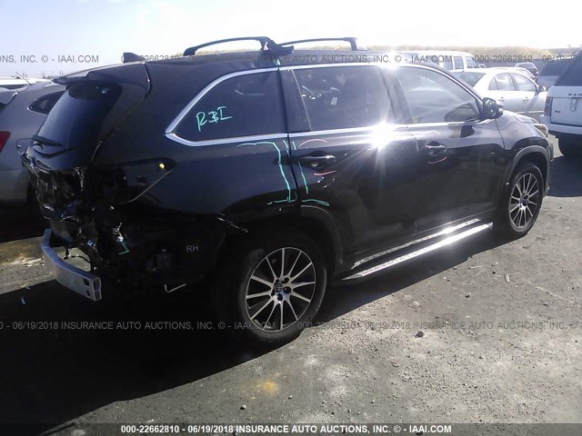 5TDJZRFH0JS807841 - 2018 TOYOTA HIGHLANDER SE/XLE BLACK photo 4