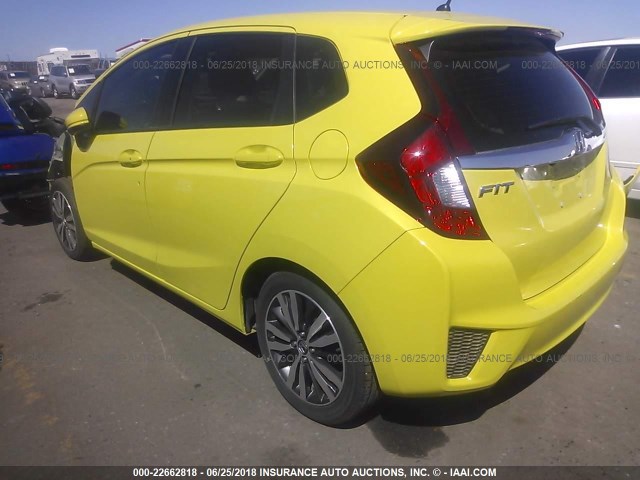 JHMGK5H74GX022624 - 2016 HONDA FIT EX/EXL YELLOW photo 3