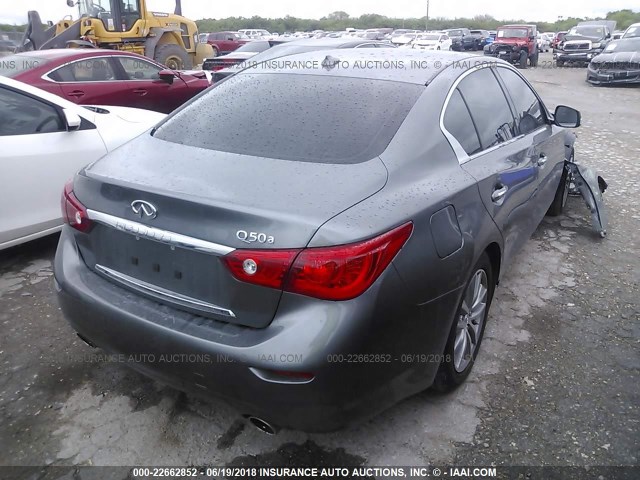 JN1BV7AP9FM333266 - 2015 INFINITI Q50 PREMIUM/SPORT GRAY photo 4