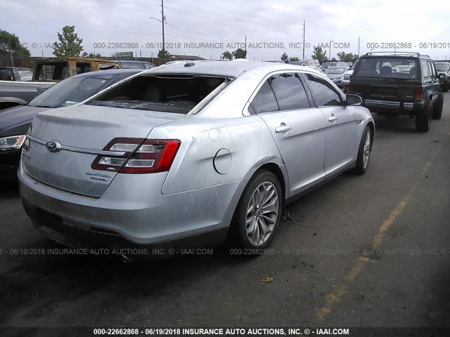 1FAHP2F81DG188523 - 2013 FORD TAURUS LIMITED SILVER photo 4