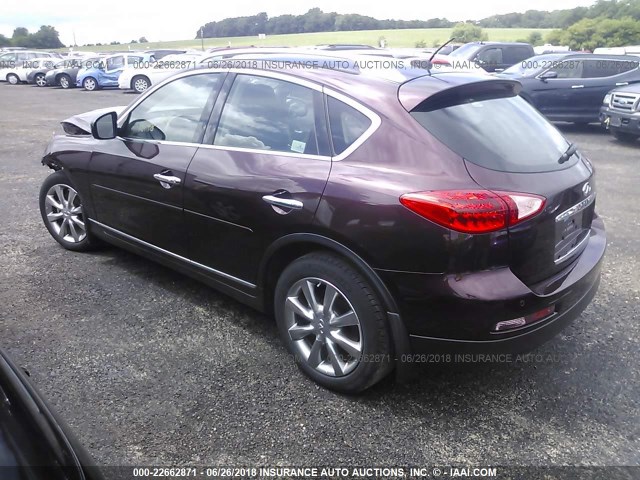 JN1AJ0HR7BM850145 - 2011 INFINITI EX35 JOURNEY PURPLE photo 3