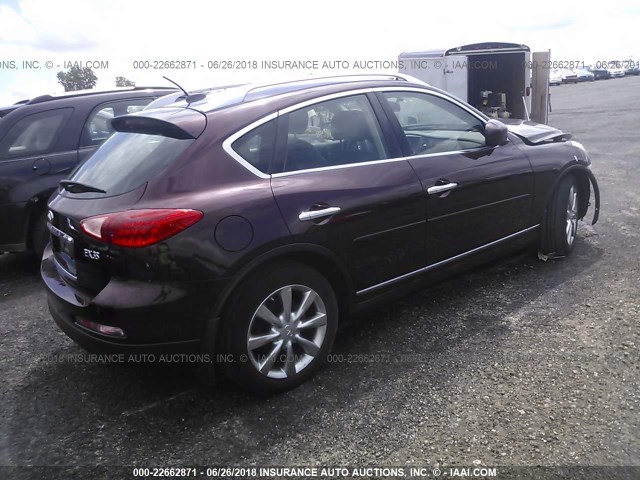 JN1AJ0HR7BM850145 - 2011 INFINITI EX35 JOURNEY PURPLE photo 4