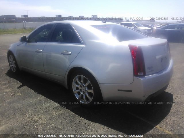 1G6DS57V480192256 - 2008 CADILLAC CTS HI FEATURE V6 SILVER photo 3