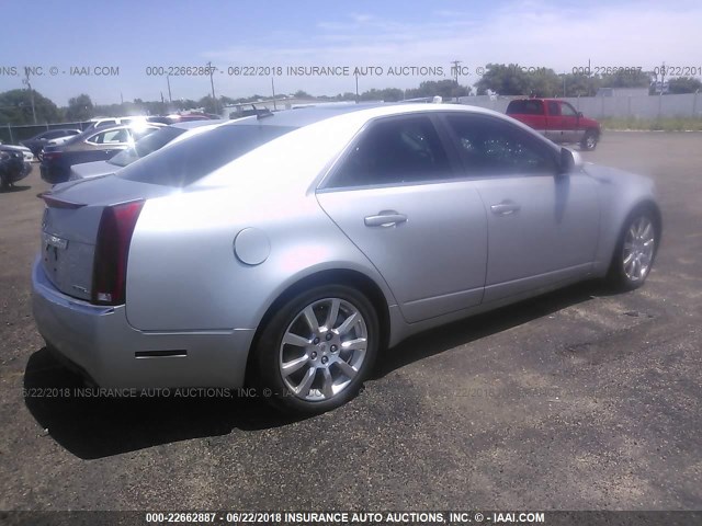 1G6DS57V480192256 - 2008 CADILLAC CTS HI FEATURE V6 SILVER photo 4