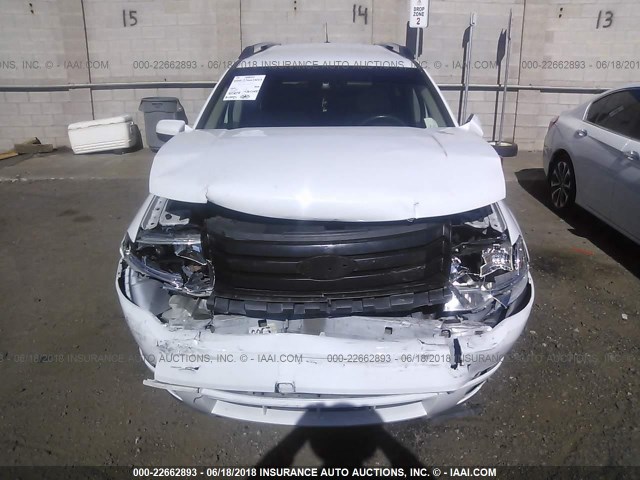 1FMDK02W28GA38907 - 2008 FORD TAURUS X SEL WHITE photo 6