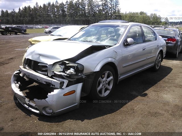 JN1DA31D83T525976 - 2003 NISSAN MAXIMA GLE/GXE/SE SILVER photo 2