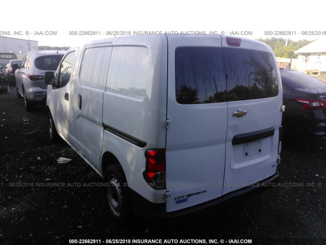 3N63M0YN6FK727658 - 2015 CHEVROLET CITY EXPRESS LS WHITE photo 3