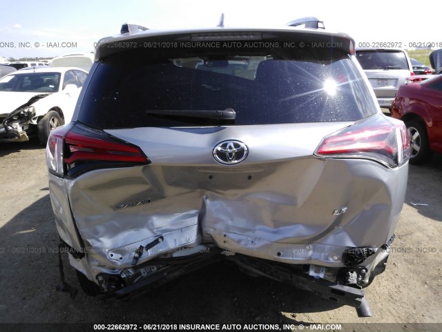 2T3ZFREV4GW242830 - 2016 TOYOTA RAV4 LE SILVER photo 6