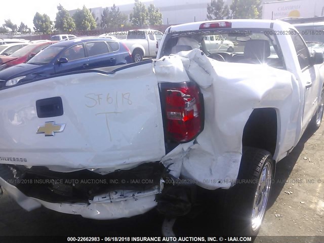 1GCNCNEHXHZ314061 - 2017 CHEVROLET SILVERADO C1500/C1500  LS WHITE photo 6