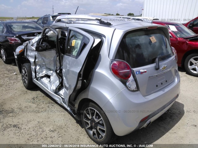 KL8CF6S97DC557933 - 2013 CHEVROLET SPARK 2LT SILVER photo 3