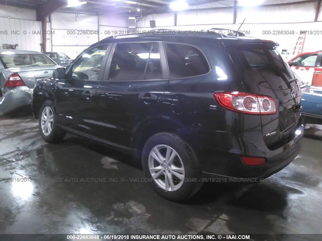 5NMSHDAG4AH392471 - 2010 HYUNDAI SANTA FE SE BLUE photo 3