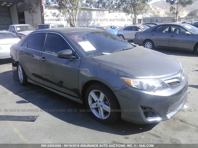 4T1BF1FK3CU119210 - 2012 TOYOTA CAMRY SE/LE/XLE GRAY photo 1