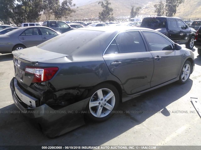 4T1BF1FK3CU119210 - 2012 TOYOTA CAMRY SE/LE/XLE GRAY photo 4