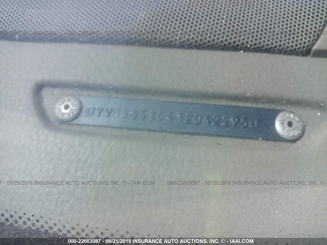 YV1RS53D412042295 - 2001 VOLVO S60 T5 GRAY photo 9