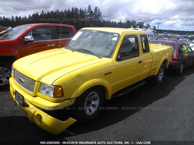 1FTYR14UX2PA87928 - 2002 FORD RANGER SUPER CAB YELLOW photo 2