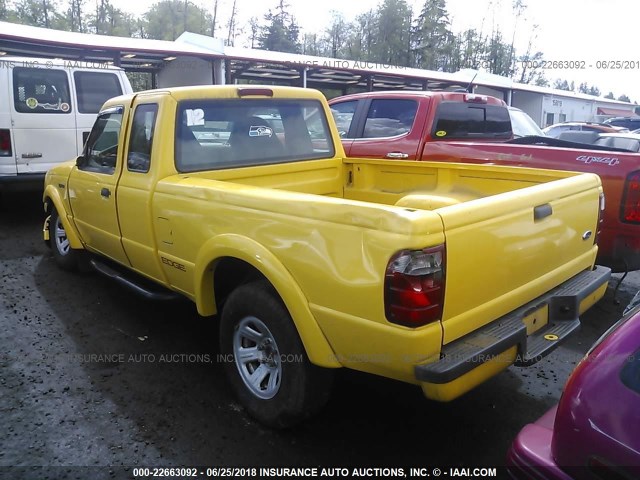 1FTYR14UX2PA87928 - 2002 FORD RANGER SUPER CAB YELLOW photo 3
