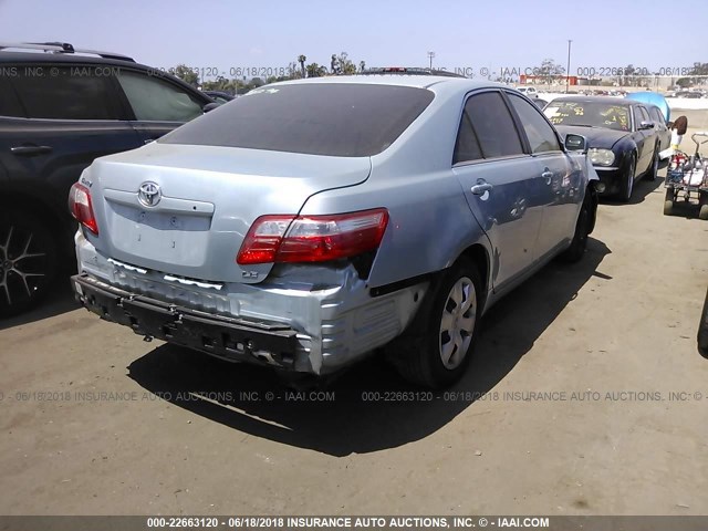 4T4BE46K99R121059 - 2009 TOYOTA CAMRY SE/LE/XLE Light Blue photo 4