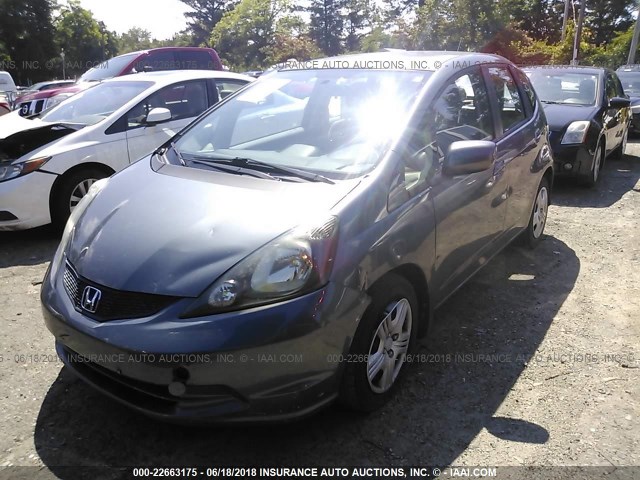 LUCGE8H5XD3001512 - 2013 HONDA FIT LX GRAY photo 2