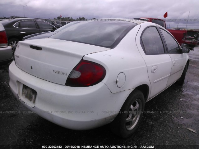 1B3ES46C3YD856973 - 2000 DODGE NEON ES WHITE photo 4