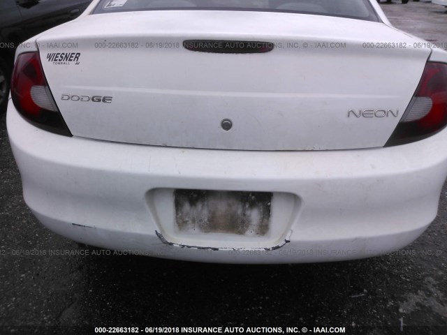 1B3ES46C3YD856973 - 2000 DODGE NEON ES WHITE photo 6