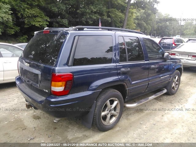 1J4GW48N54C121724 - 2004 JEEP GRAND CHEROKEE LAREDO/COLUMBIA/FREEDOM 蓝色 照片 4