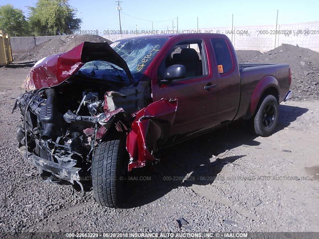 1N6BD06T76C468889 - 2006 NISSAN FRONTIER KING CAB XE RED photo 2